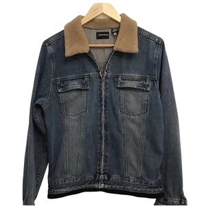 BUFFALO David Bitton jeans jacket denim Sherpa collar small 100% cotton small